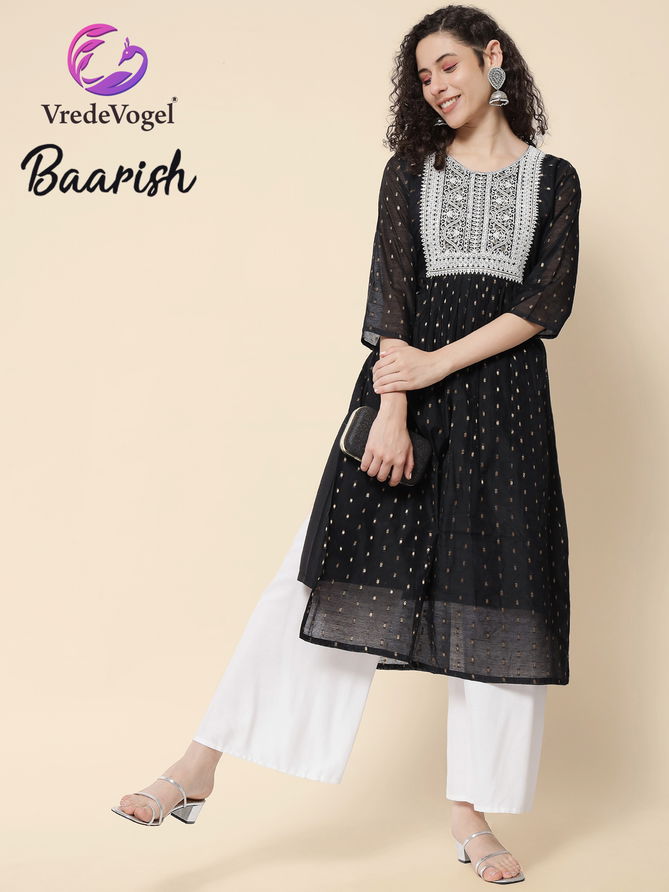 Vredevogel Baarish New Modal Ethnic Wear Designer Kurti Collection